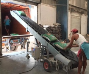 Loading and unloading conveyor