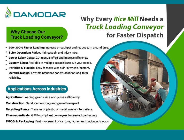 Why Every Rice Mill Needs a Truck Loading Conveyor for Faster Dispatch…